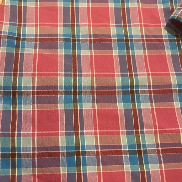 Peter Millar Shirt Mens Size L Plaid Summer Comfort Collection Golf Button Down - Picture 3 of 9
